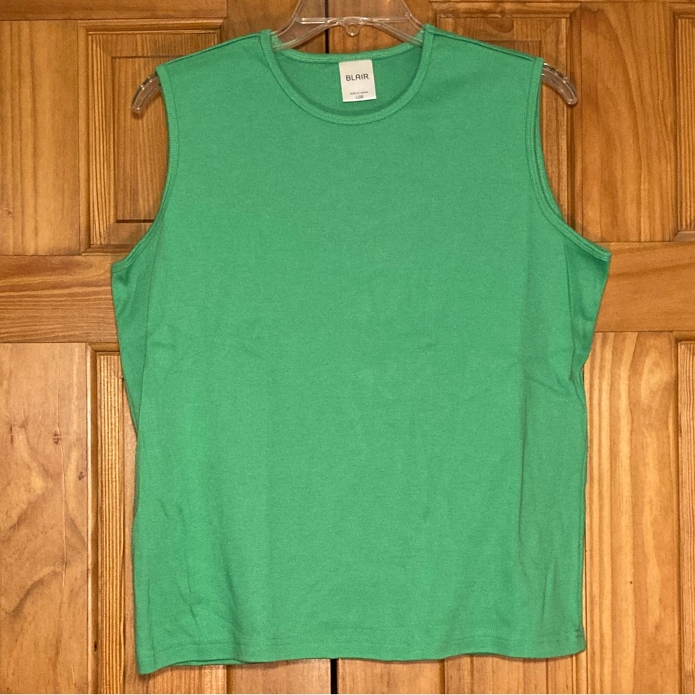 NWOT Blair Top Sleeveless Blouse Green Size L Large